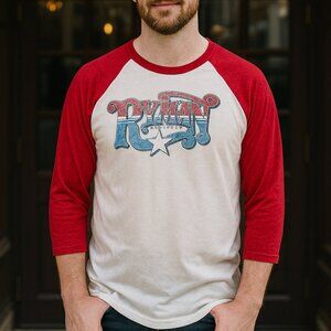 Ryman Auditorium Mens Jersey Sz. M Red White Shirt Soft Cotton EUC